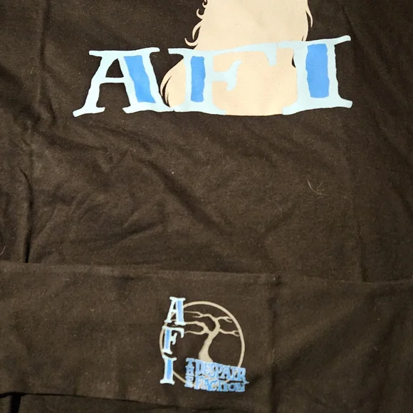 AFI Despair Faction Black Graphic T-Shirt Plus Arm Band - Picture 2 of 5
